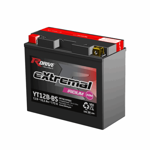 Аккумулятор RDRIVE eXtremal Iridium YT12B-BS [151х70х130]
