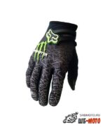 Fox Monster Energy кроссовые мотоперчатки Черн