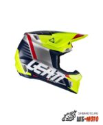 Кроссовый шлем Leatt 7.5 V22 кислотный + очки Velocity 4.5