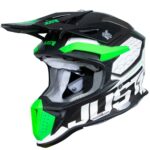 Шлем кроссовый JUST1 J18 HEXA (Hi-Vis зеленый/белый)
