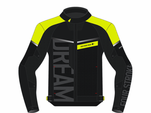 Мотокуртка ткань FSD ENIGMA 2.0 black/f.yellow