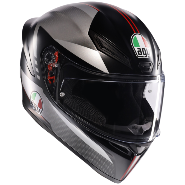 AGV Шлем K1 S LAP MATT BLACK/GREY/RED