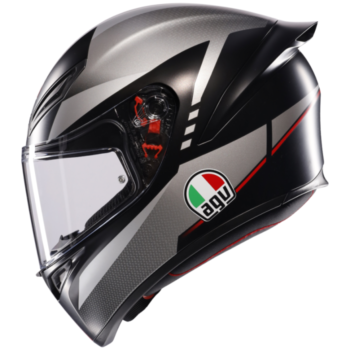 AGV Шлем K1 S LAP MATT BLACK/GREY/RED