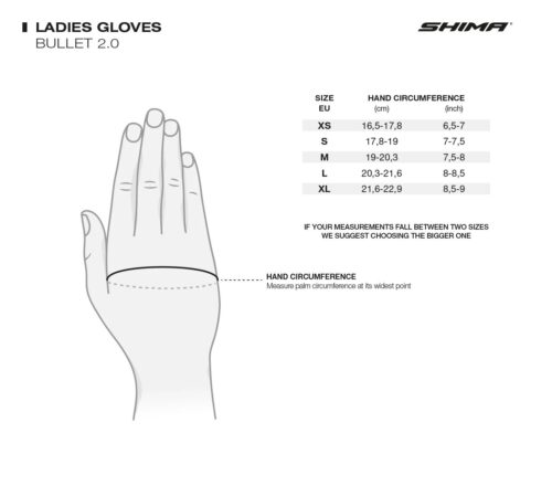 Перчатки SHIMA BULLET 2.0 LADY BLACK