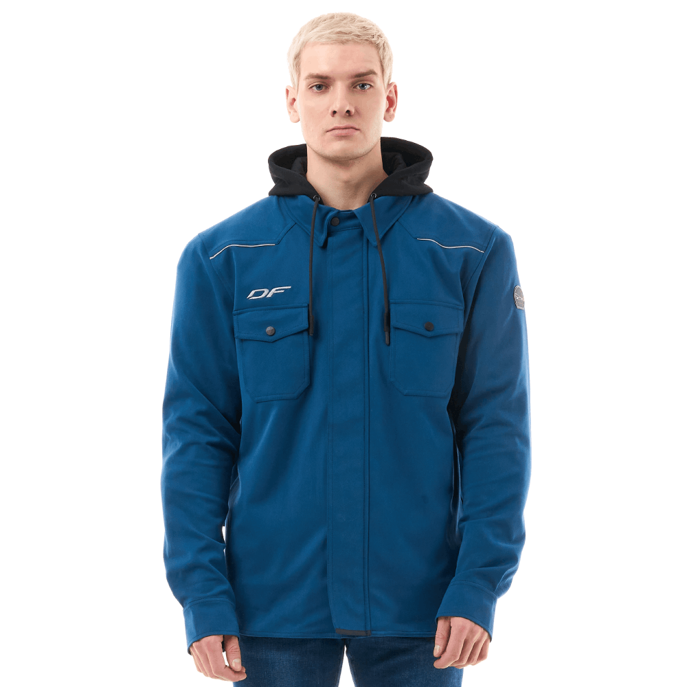 Моторубашка DF STREETFIGHTER Man Dark Blue с защитой