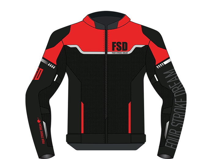 Мотокуртка ткань FSD JAME black/red/ice Мотокуртка ткань FSD JAME black/red/ice